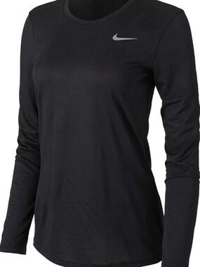 Women’s Nike Dri-Fit Legend Long Sleeve T Shirt  Black CU7545 Large NWT